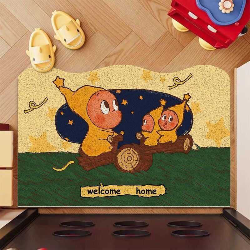 Cartoon Star Entryway Doormat New Style Entrance Silk Loop Mat Home Entrance Non-Slip Customizable Door Mat S260207