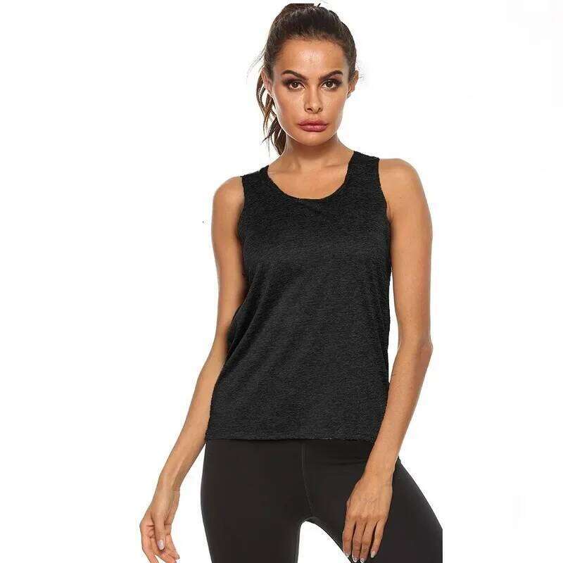 STOUREG Sleeveless Racer Workout Tops for Quick Dry Tank Women Fitness Crop Top Yoga Shirts 26Y0209