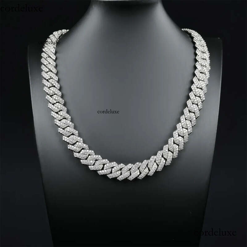 Plated Hip Hop Jewelry Necklace Cuba 14mm Wholesale Cuban Link Chain Gold Gift Hiphop Unisex Li Zircon Precious Metal Alloy fe