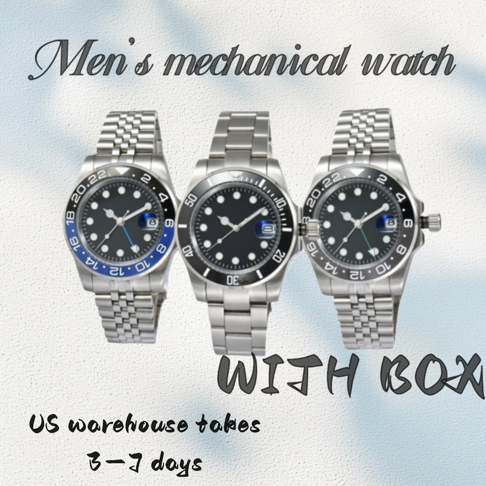 mens luxury ceramic bezel watch with sapphire crystalSlide lock fashion designer automatic movement