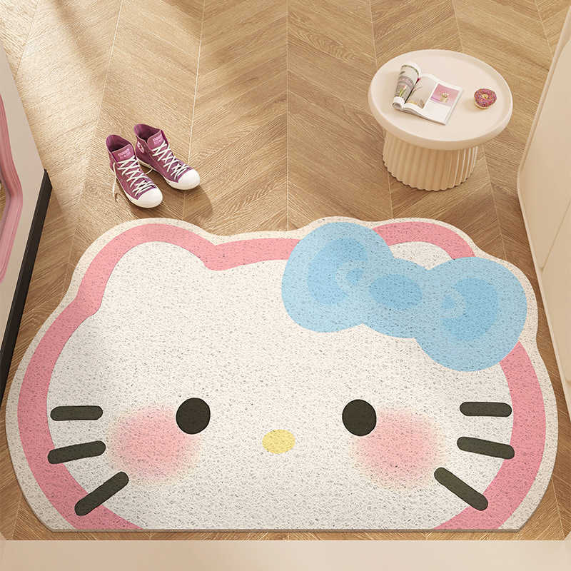 Cartoon Kitty Cat Floor Mat is easy to maintain suitable for home entrance cute and girly a charming entryway doormat S260207