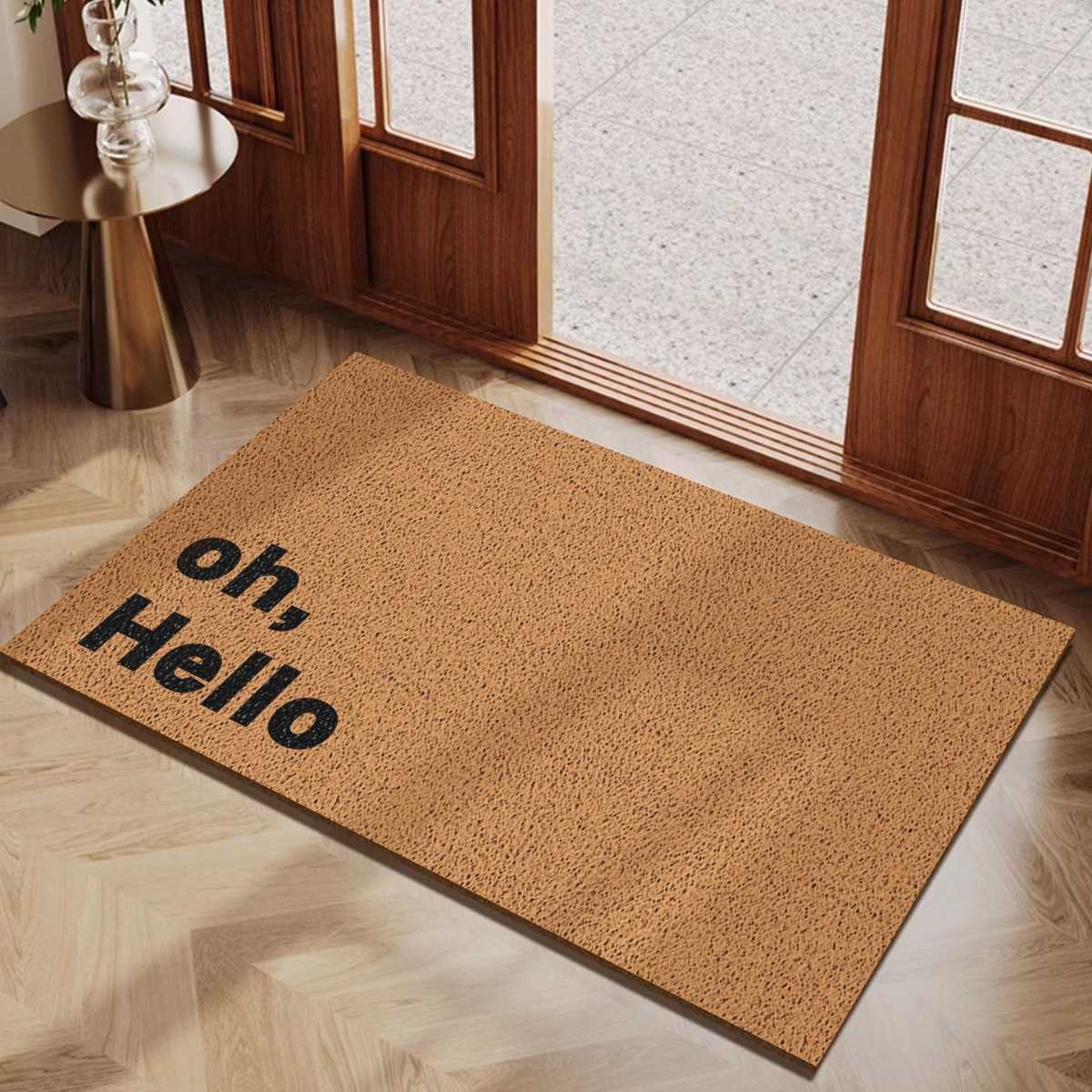 Modern minimalist cartoon American-style solid color easy-care faux coconut shell dirt-resistant non-slip floor mat can be cut to size S260207