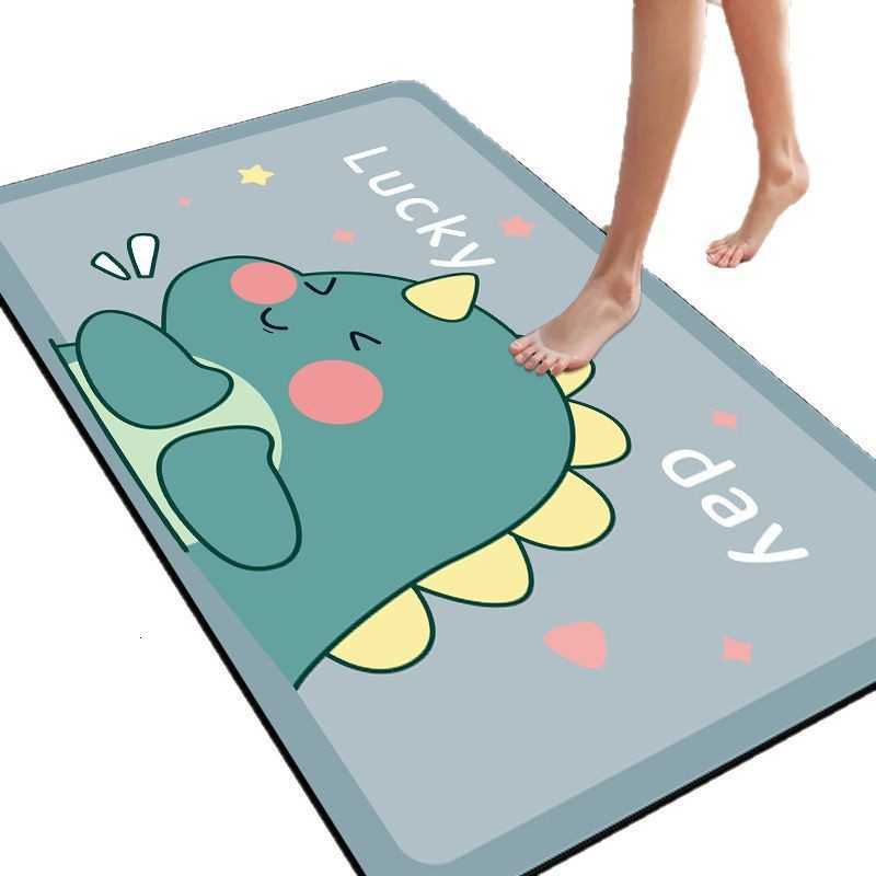 Diatomaceous Earth Cartoon Cute Absorbent Mat Bathroom Mat Non-Slip Quick-Dry Door Mat Washroom Foot Mat S260207