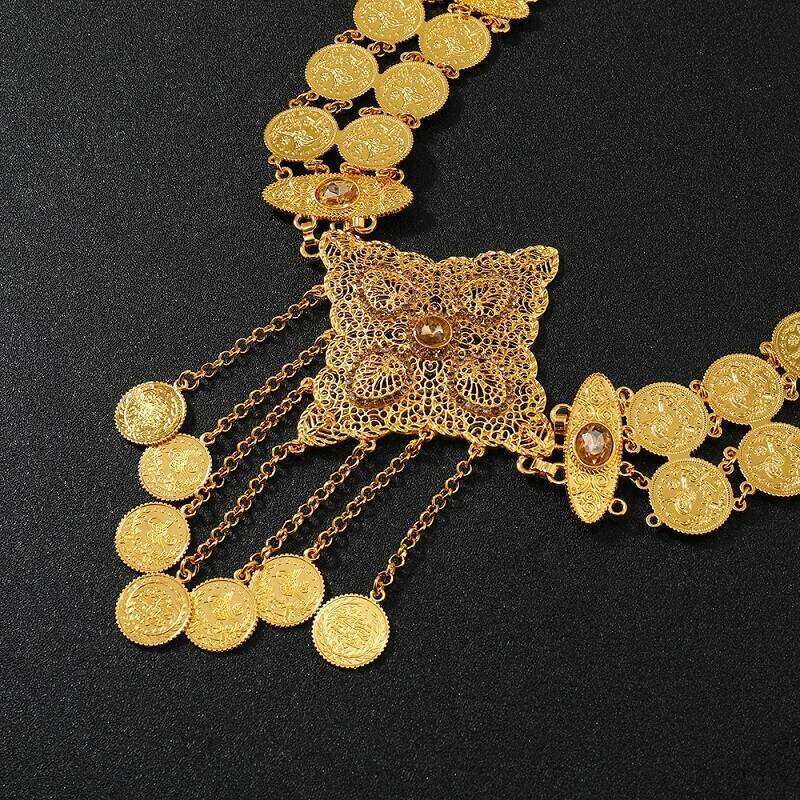 Ethnic Style Vintage Waist For Women Bohemian Coin Tassels Belly Chain Waistband Dance Clothing Accessories Jewelry X260209
