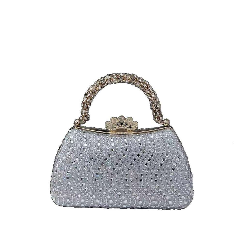 New High End Socialite Evening Women S Light Luxury Diamond Studded Bag Fashionable Versatile Handbag
