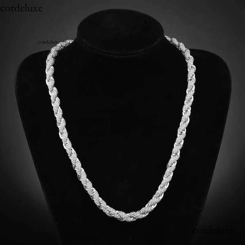 Durable Sterling Sier Hip-Hop Inspired Dia Accented Pendant Chain - Bold Metallic Neckwear For Him 3b