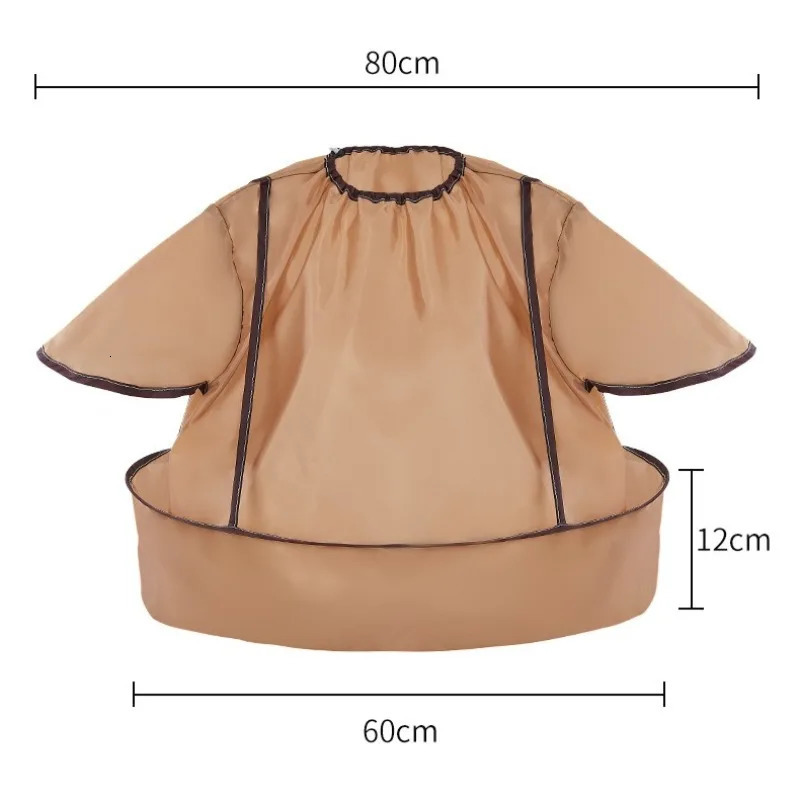 1PC Waterproof Adult Hair Cutting Cloak Foldable Umbrella Cape Salon Barber Home Hairdressing Cape Cover with Sleeve Styling 260203