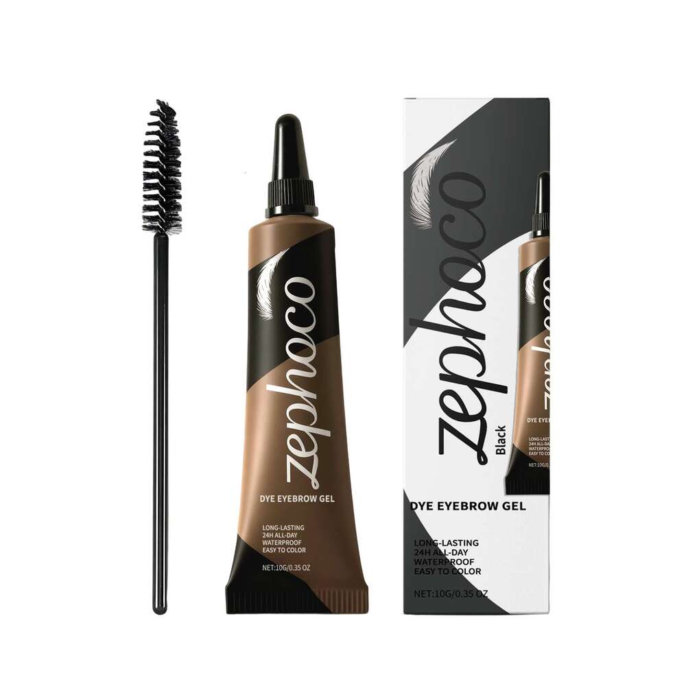zephoco Anti-Smudge Eyebrow Tinting Cream Black - Smooth texture, easy to apply, creates voluminous, three-dimensional, natural-looking eyebrows