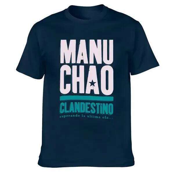 Manu Chao Clandestino Logo Hot Style Casual T-Shirt Father'S Day Gift Men Women X260209