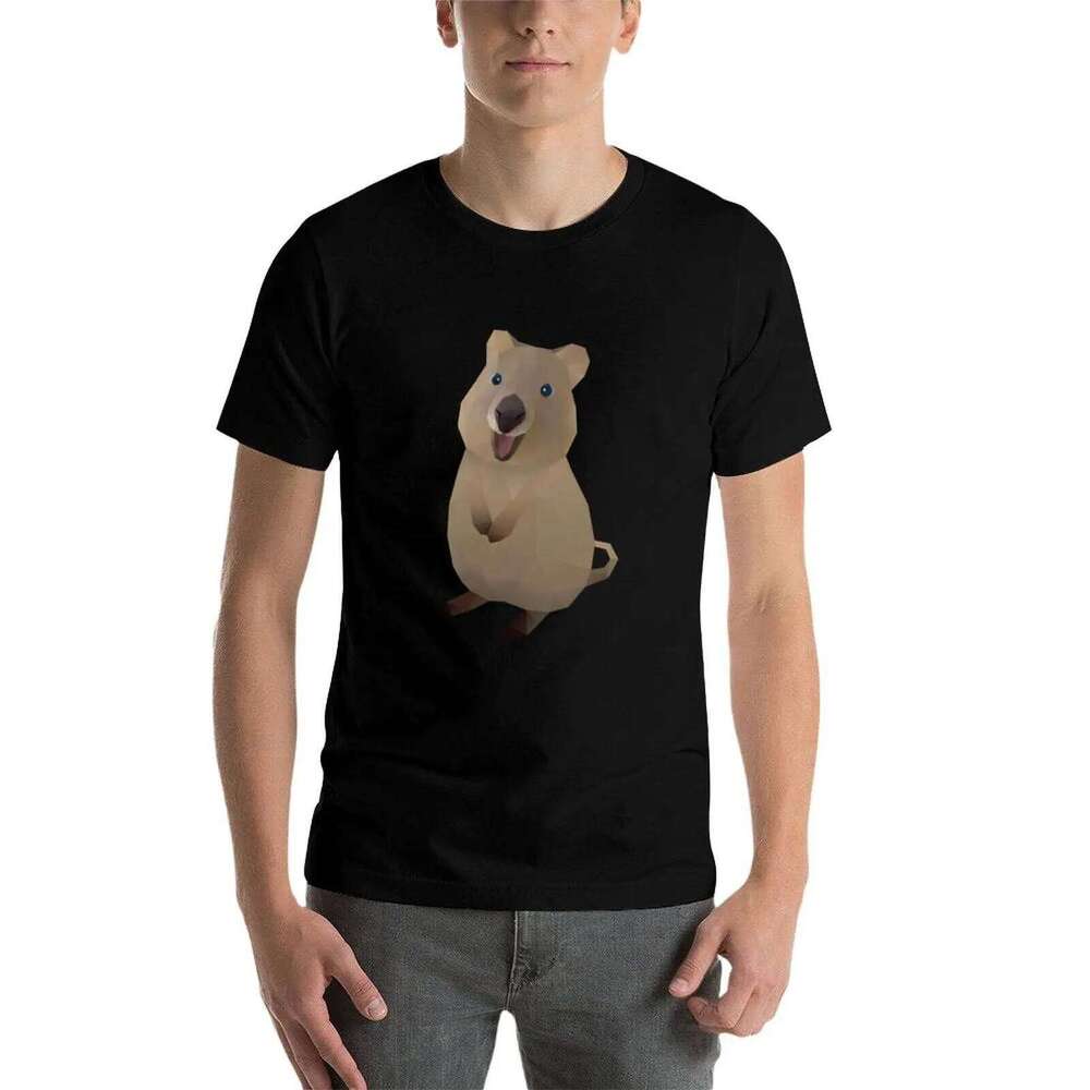 Quokka Polygon Art funny dark humor with prints man t shirts graphic T-Shirt X260209