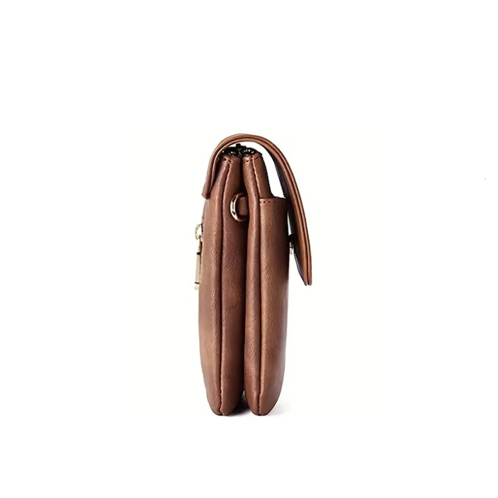 Fashionable and minimalist PU leather womens crossbody bag mobile phone change small single shoulder c 260208