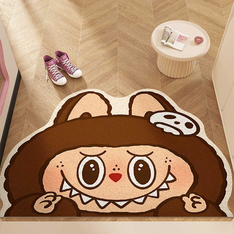 Cute Hello Kitty Entrance Doormat Entryway Household Foot Mat Silk Loop Non-Slip Carpet Mat Customizable S260207
