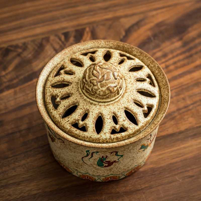 Tradition Dunhuang Feitian Lady Incense Burner Guochao Retro Ceramic Plate Aromatherapy Burner Ornament Household Tea House C260209