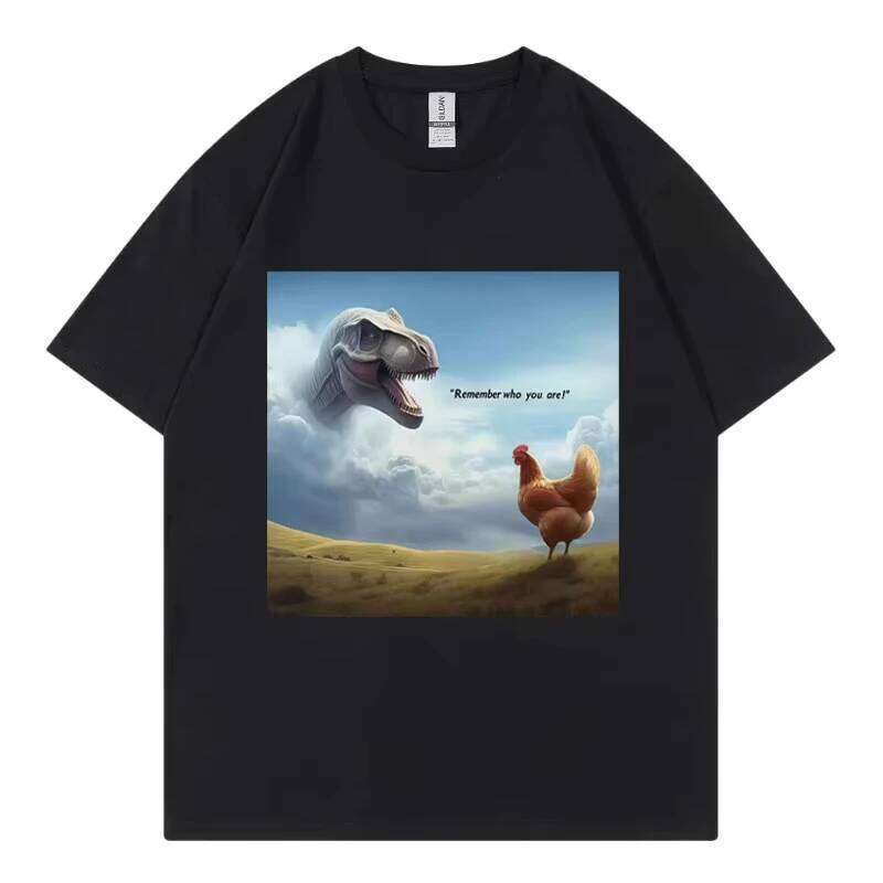 Remember Who You Are! Dinosaur Chicken Funny T-shirts High Street Fashion Trend T-shirt Men Women Casual Short Sleeve T Shirts X260209