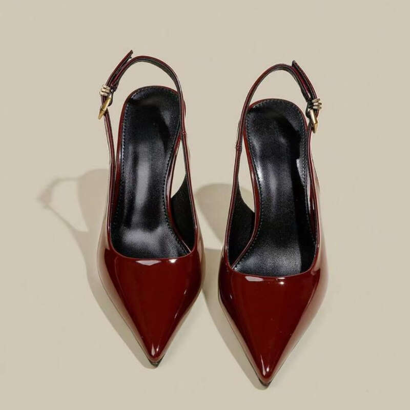 Ladies Stylish Pointed Toe High Heels With A Comfortable Open Back Design Adjustable Strap Perfect For Parties Dates And Formal Events Women Shoes MOJ