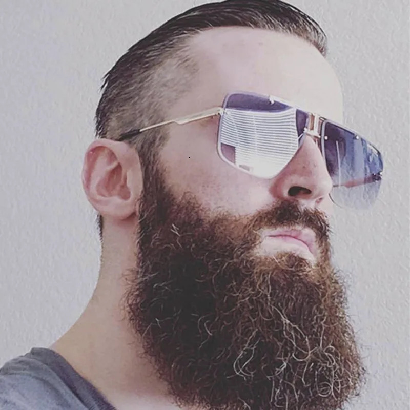 Rimless Sunglasses Rectangle Fashion Women Men Shades Large Square Sun Glasses for Female Male Summer Traveling 260207