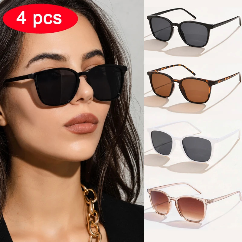 6pcs4pcs3pcs Square Small Sunglasse Rectangle Frame Purple Colorful Sun Glasses Female Y2K Retro Gradient Shades UV400 260206