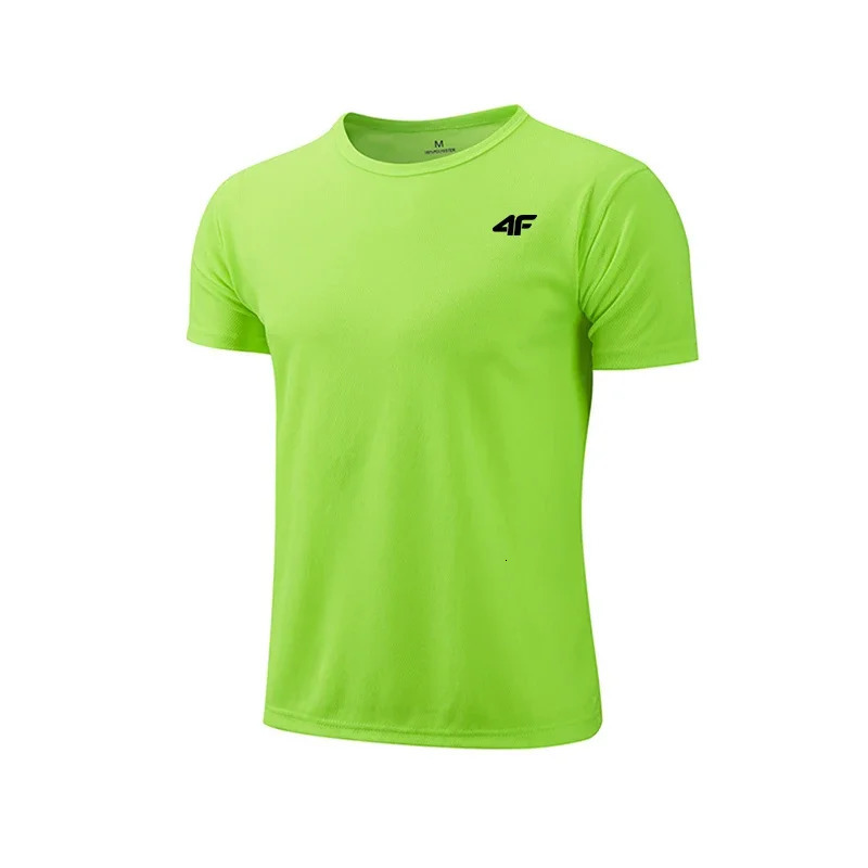 Mens Summer Exercise Trainning T-shirt High Quality Breathable Quick Dry Short Sleeved Top Marathon Gym Fitness Tees 260207
