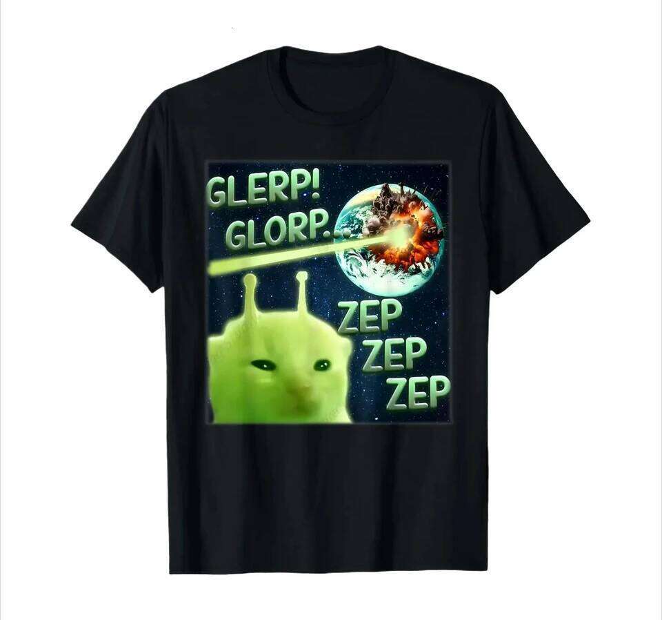 Funny Alien Cat T-shirt Fashionable Short-sleeved Casual Soft Sports FunGraphic Kawaii Clothes Women Clothing Aesthetic Vintage X260209