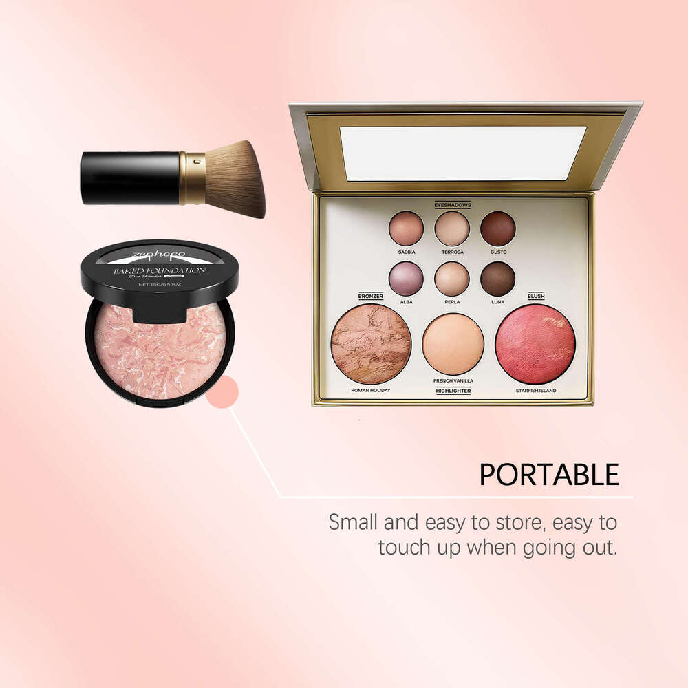 AMZ Palette Set 02# Multifunctional Tool Set, Box for Stage Light Nude Makeup, Portable Touch-Up Makeup