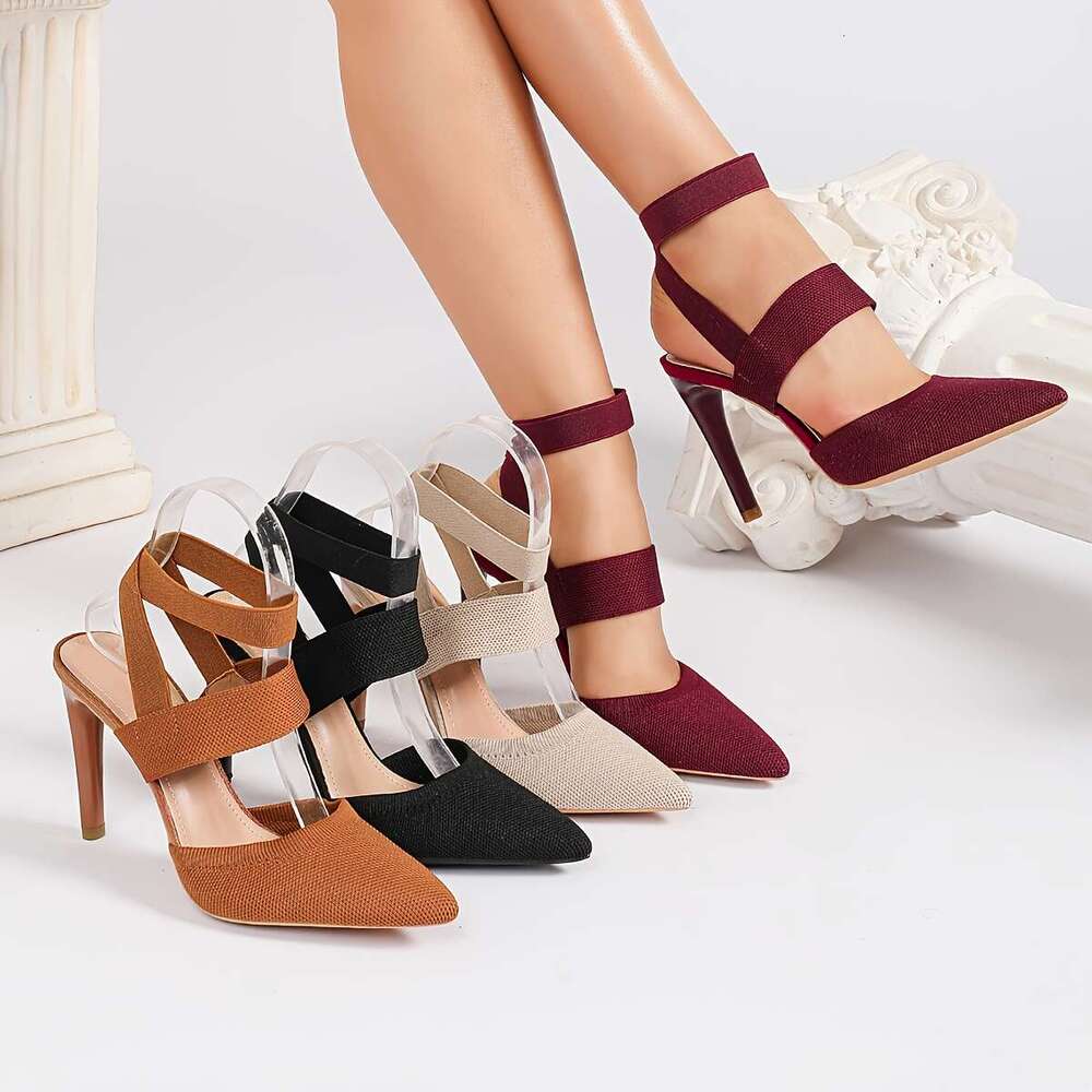 Stylish Summer Pointed Toe Slip On High Heels Elegant Breathable Versatile Women S Sandals For A Chic Look Women Shoes MOJIDASHU