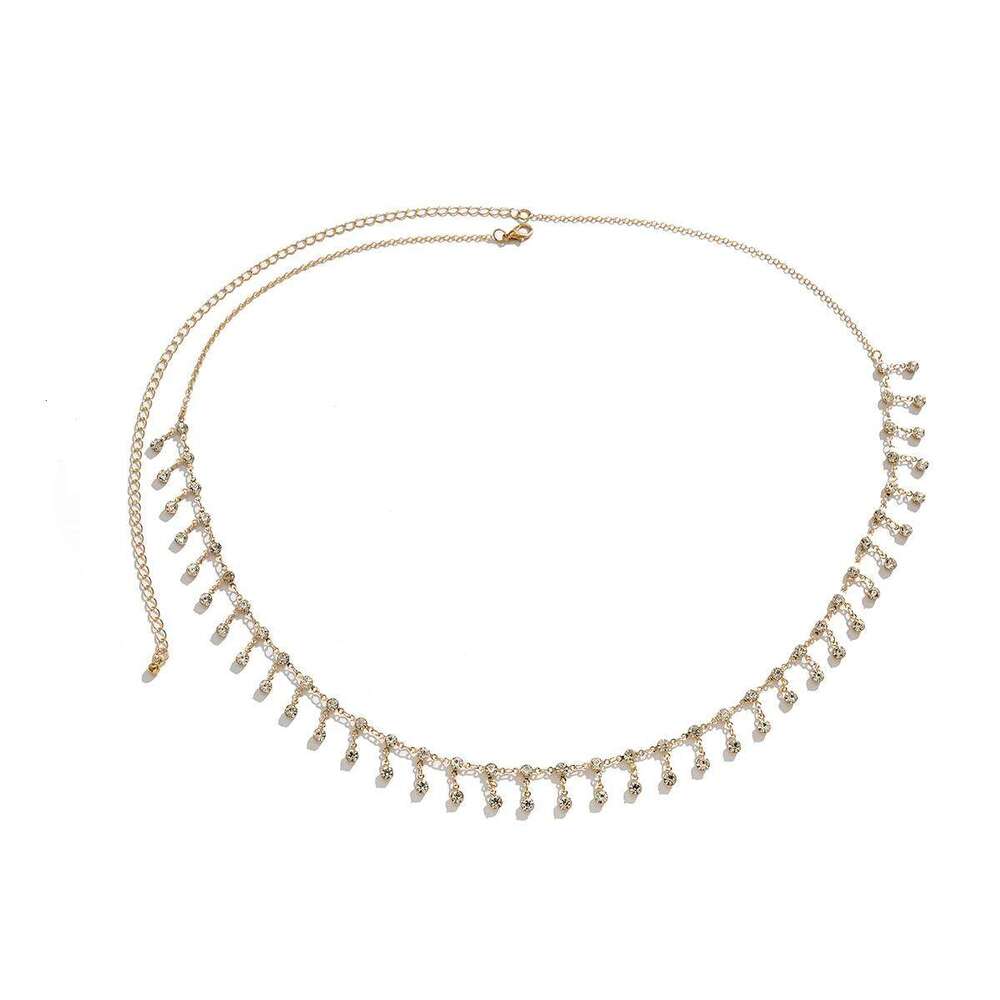 Sexy Aesthetic Sparkling Rhinestone Belly Waist Chain for Women Summer Bikini Tassels Body Jewelry Beach Festival Accessories X260209