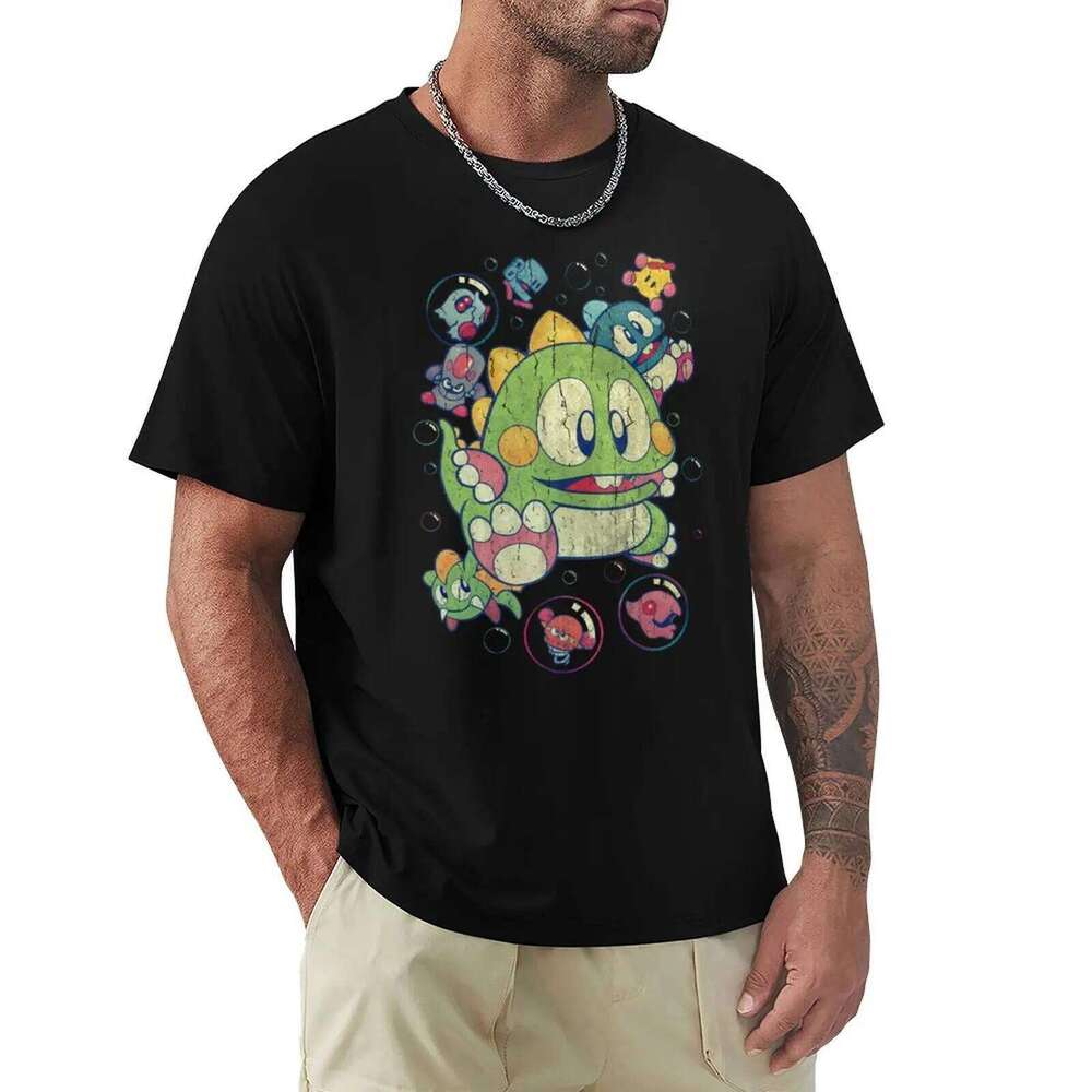 Bubble Bobble Vintage Action T-Shirt anime t shirts new edition quick-drying men tshirt X260209