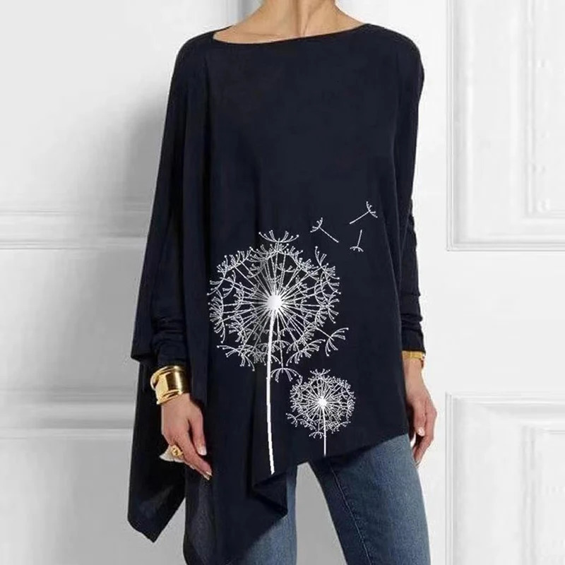 Cotton Irregular Women Blouses Shirt Autumn Female Solid Pullover Tops Casual O Neck Long Sleeve Blouse Ladies Tunic Blusas 250203