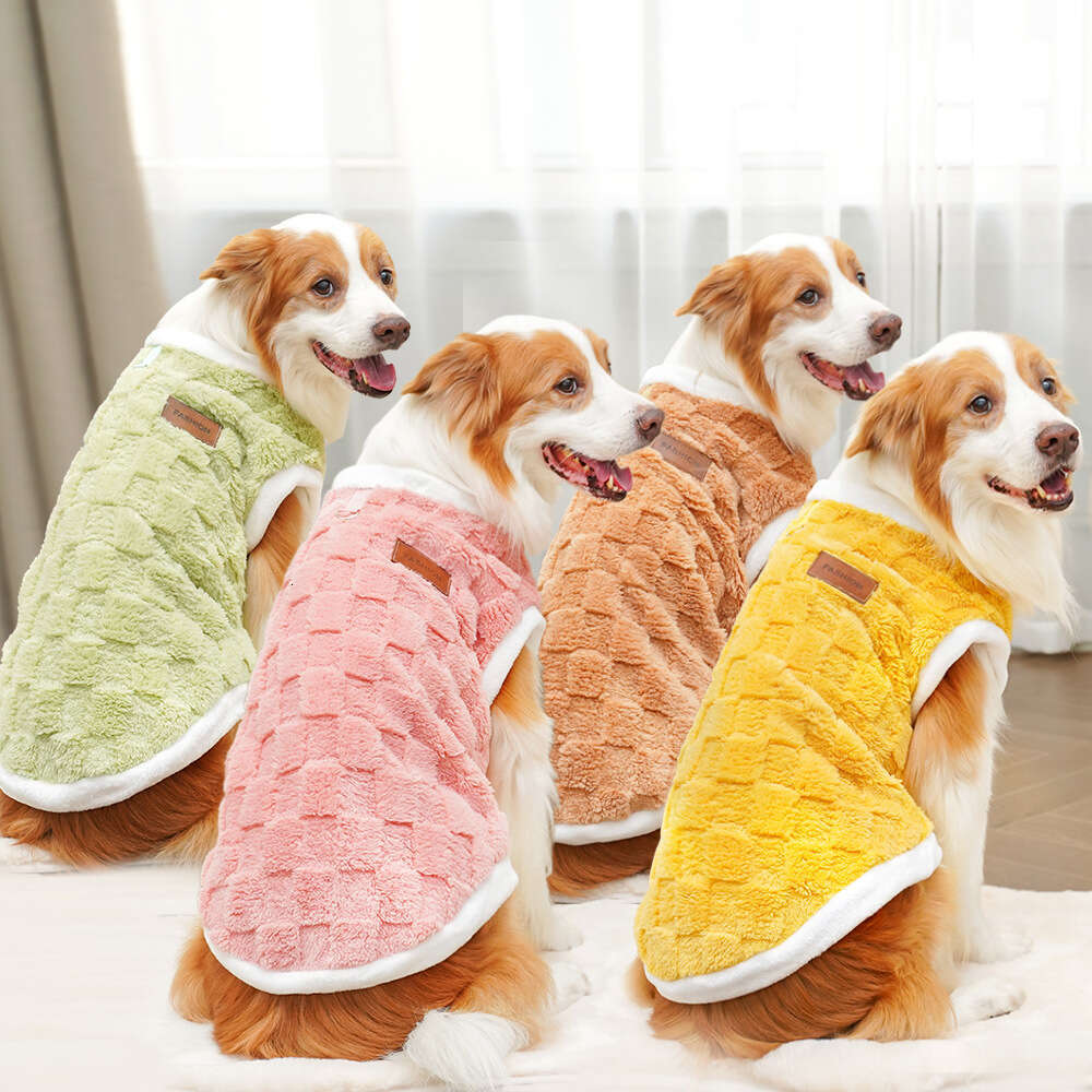 Pet Clothing Autumn Winter Clothes Plush New Apparel Golden Retriever Large Dog Cat Clothes Supplies