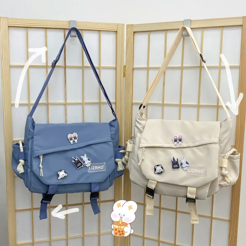 Nylon Handbags Shoulder Bag Large Capacity Crossbody Bags For Teenager Messenger Student School 260208