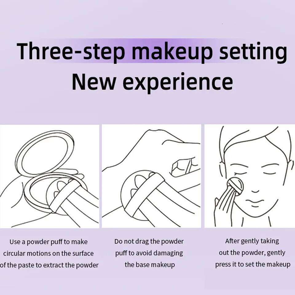 Lavender Pressed Matte Lasting Oil Control Full Coverage Face Compact Setting Powder Makeup Foundation Cosmetics 26L0209