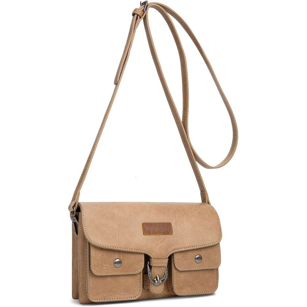 Wrangler Crossbody Wallet Purses Multi Function Card Holder Small Purse With Double Zipper