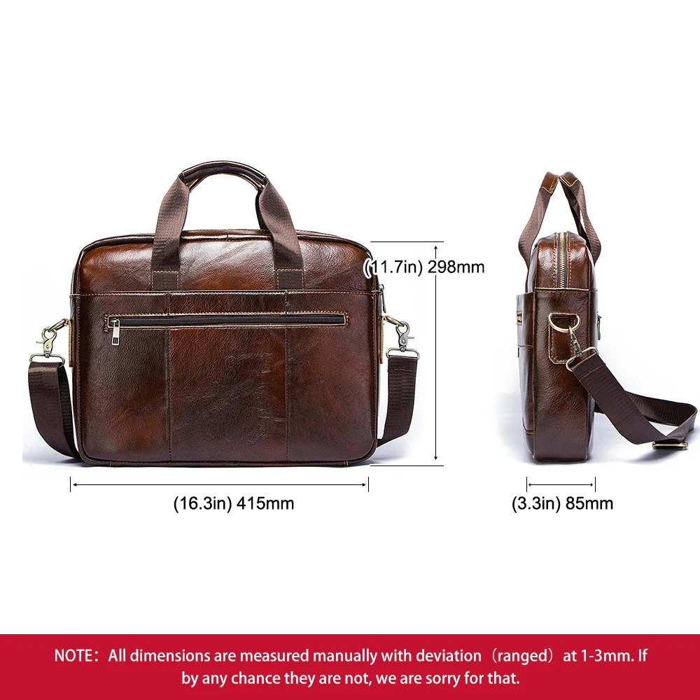 Genuine Leahther Men Briefcase Portable Office Handbag for Laptop Bag High Quality Business Messenger Shoulder Bags Travelling 260120