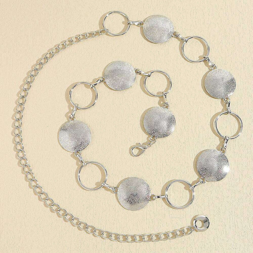 New fashion accessory trend circular waist chain with dress metal belt a suit X260209
