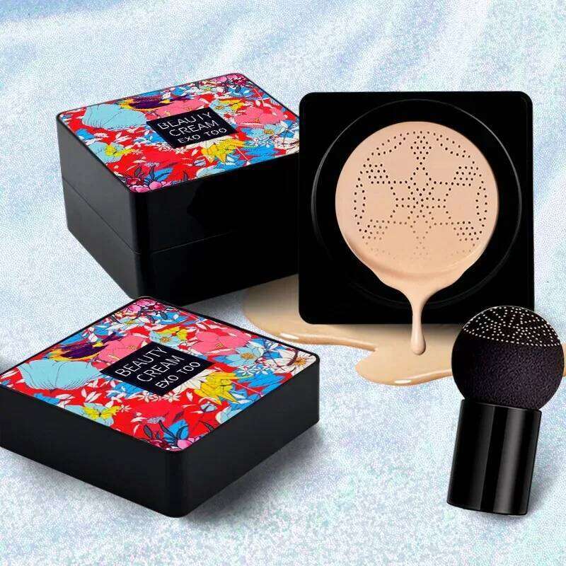 CC Magic Mushroom Head Air Cushion Waterproof Brighten Foundation Cream Women Base Makeup Face Korean Cosmetics 26L0209