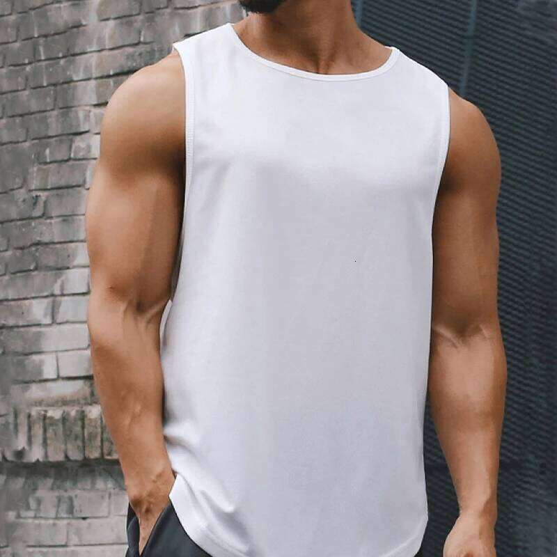 Men's Tank Top Fitness Sleeveless Running Sports Quick-drying Training Bodybuilding Gym T-Shirt Men Male Vest 26Y0209