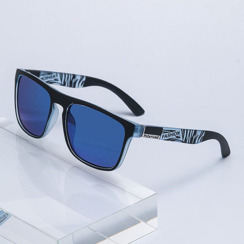 irregular Sunglasses New Men's Polarized Sunglasses Colorful Film Sports Elastic Paint PC Frame Glasses