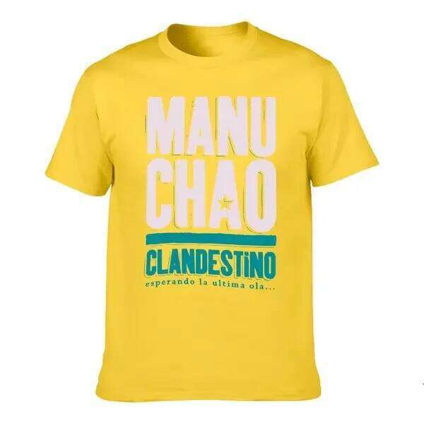 Manu Chao Clandestino Logo Hot Style Casual T-Shirt Father'S Day Gift Men Women X260209