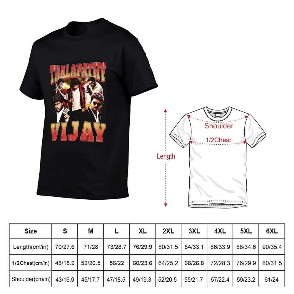 Vijay Graphic T-Shirt pack shirt cotton t shirts for man graphic vintage T-shirt X260209