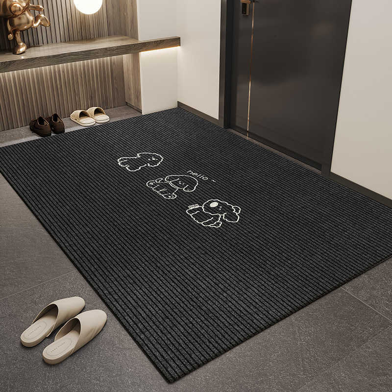Cartoon Entryway Doormat Dirt-Resistant and Easy to Clean Crystal Velvet Doormat for Home Entrance Customizable Non-Slip Mat S260207