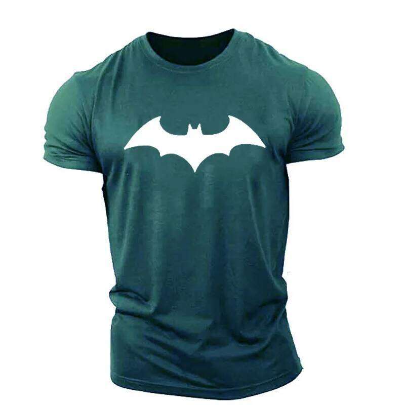 Men's 3D Bat Printed T-shirt,Loose Short Sleeved Casual Sportswear,Street Style,Hip-hop,Large Top X260209