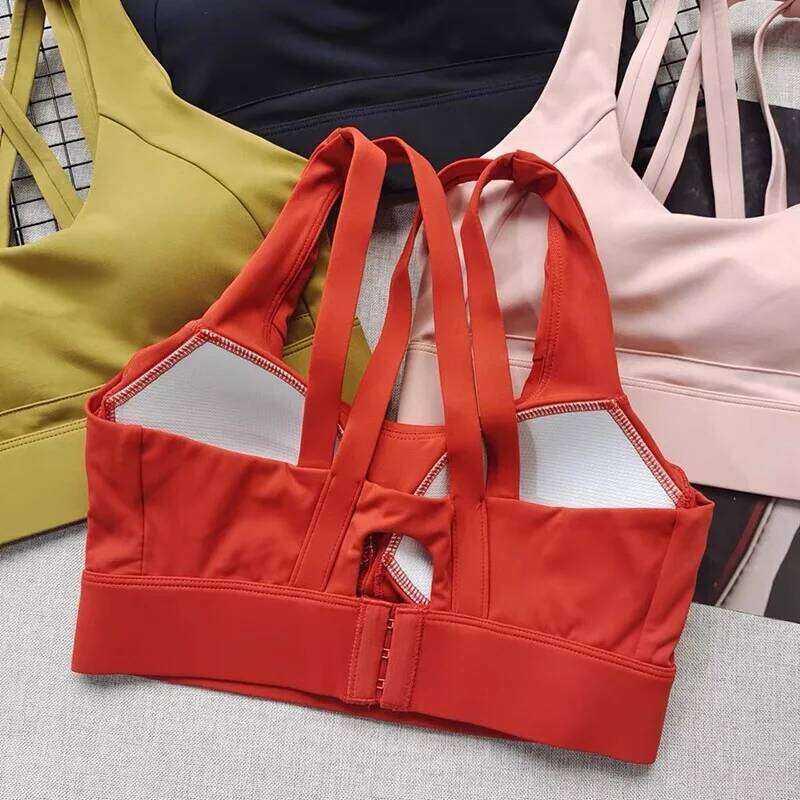 Women's High Intensity Sports Shock Resistant Running Fitness Integrated Quick Drying Yoga Bra Beautiful Design 26Y0209
