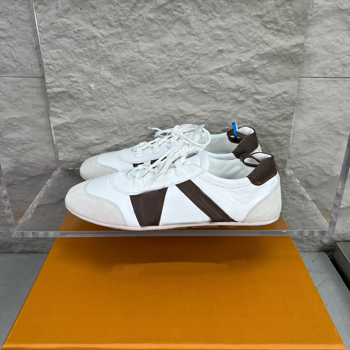 designer Shoes Sneakerina sneaker ballerina satin with suede calf leather Footprint Soccer Sneaker fashion Men Women Casual Lace-Up training Shoes Size 35-45