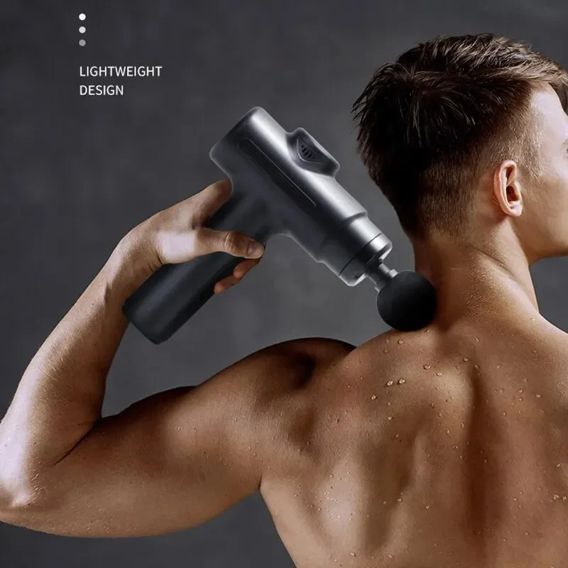 Electric Massage Gun Deep Tissue Facial Massgaer 8 Heads Arms Back Leg Muscle Relaxing For Body Back Arm Sport Fitness 260129