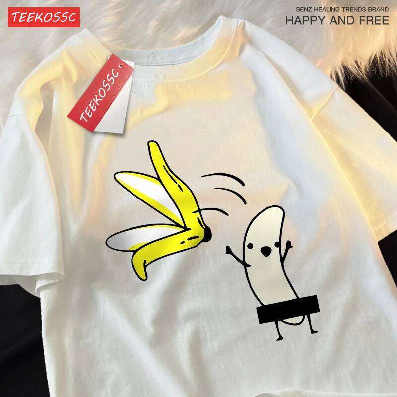 Remove Banana Peels Men Women T-Shirts Oversized Tshirt Cotton Summer Short Sleeve Street Loose Oversize Tee Clothes Couple X260209