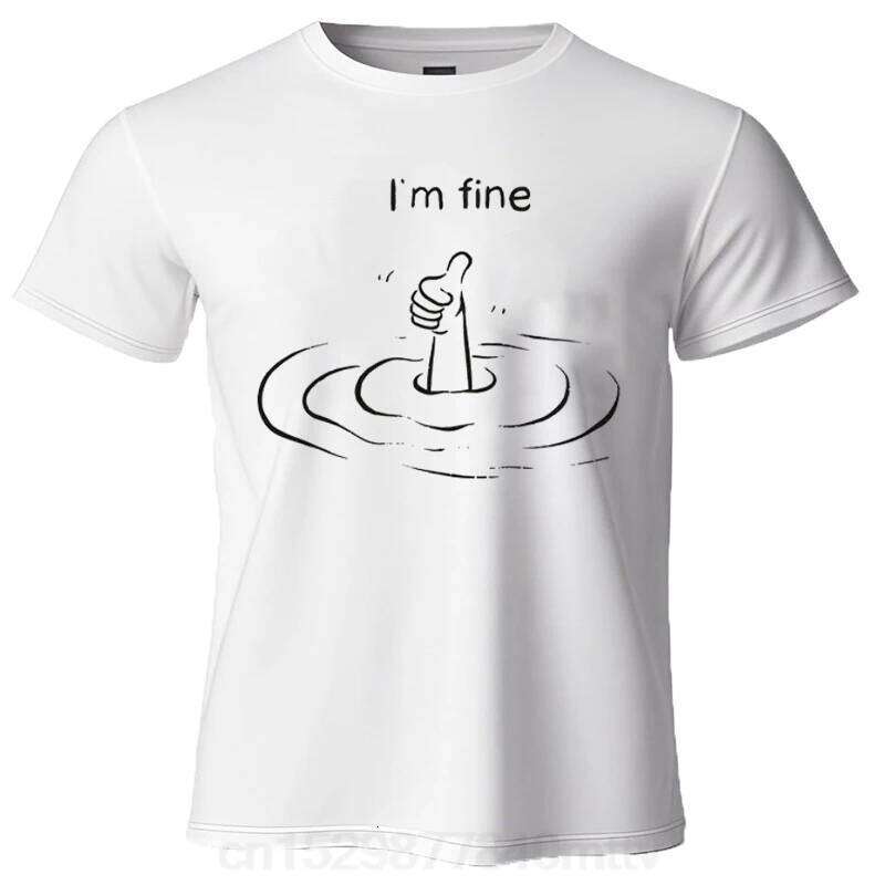 T'm Fine Print T-Shirt 100% Cotton Summer Tees For Men Women Oversize Casual Tops X260209