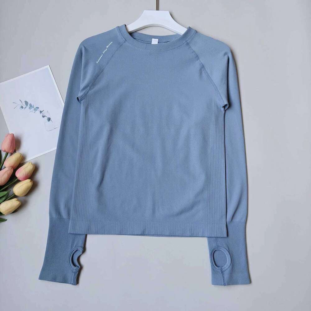 Slim Fit Workout Shirt for Women, Long Sleeve Stretch Top, Breathable Yoga Running Tee 26Y0209