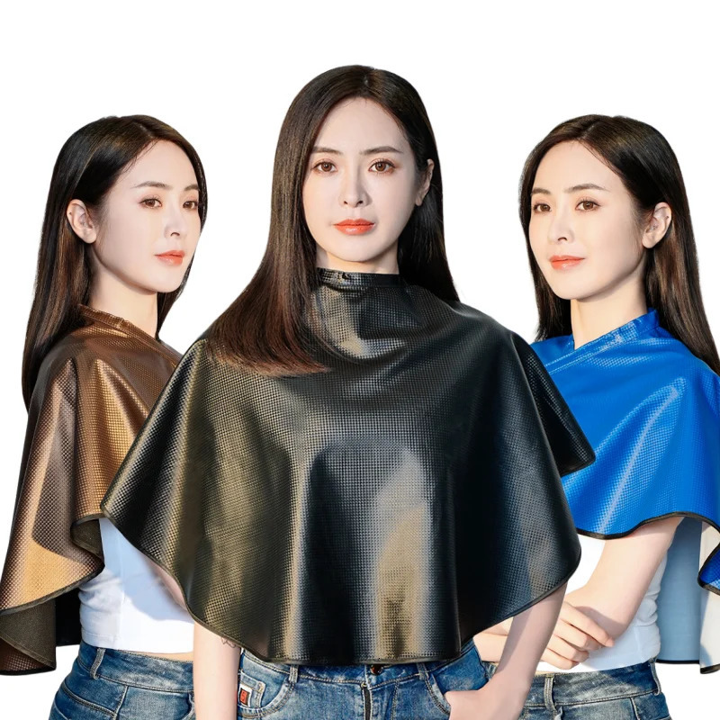 Waterproof ing Cape Beauty Salon Hair Coloring Wai Cloth Hairdresser Hair Dressing Leather Shawl Barber Styling Tools 260203