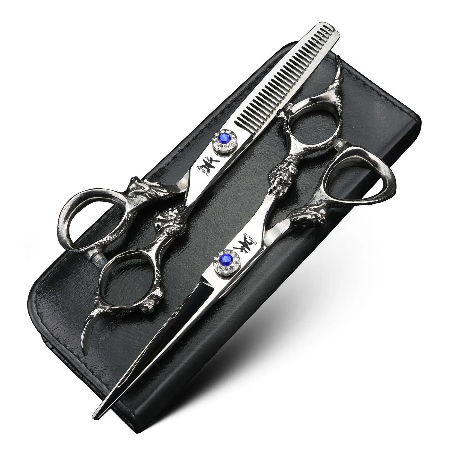 XUANFENG 6 inch dragon handle hair scissors Barber styling tools Cutting and thinning 260205