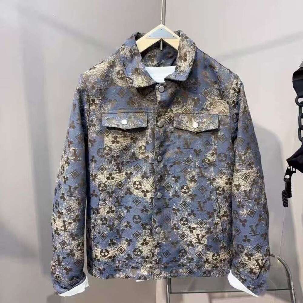 European Style Trendy Winter Turn-Down Collar Jacket Men's Spring Autumn New Niche Color Youth Coat Plus Size